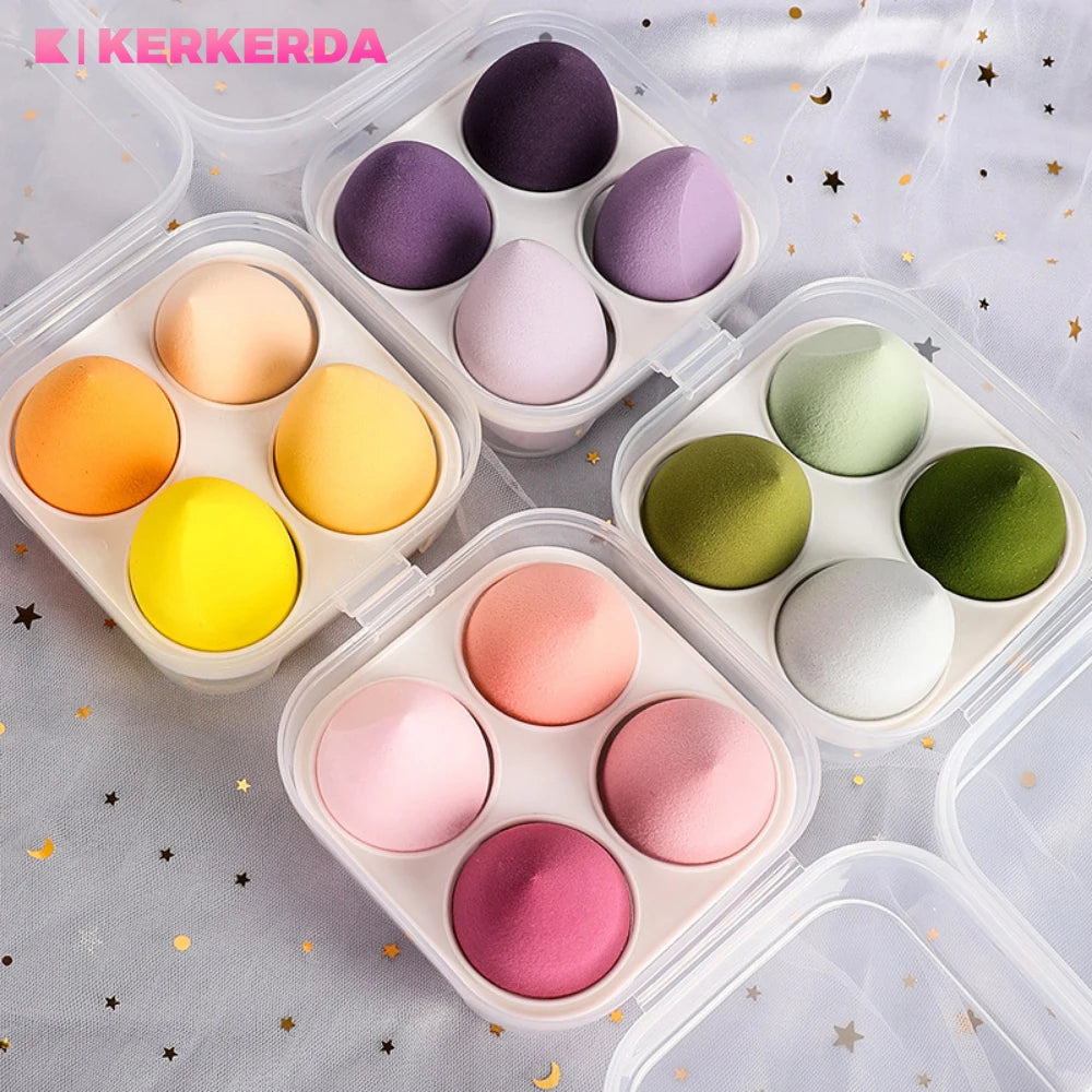 4Pcs Makeup Sponge Set Face Beauty Powde Beauty Egg Foundation Sponges Cosmetic Puff Women Make up Accessories Beauty Tools