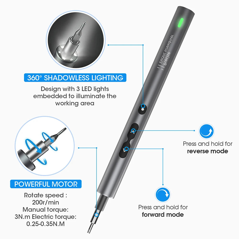 62/6 in 1 Precision Electric Screwdriver Set Power Tool Kits Rechargeable Wireless Mini Small Bits for Xiaomi Mobile Cell Repair