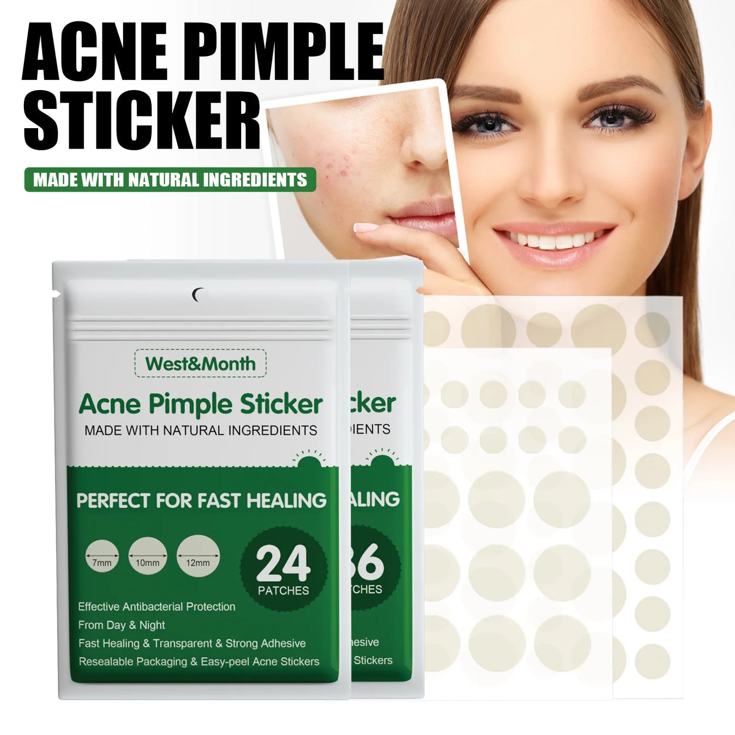 24/36 Patches Invisible Makeup Acne Patch Invisible Makeup Acne Patch - Invisible Makeup for Perfect Skin