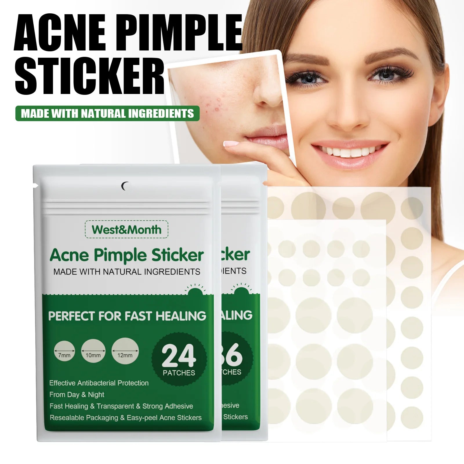 24/36 Patches Invisible Makeup Acne Patch Invisible Makeup Acne Patch - Invisible Makeup for Perfect Skin